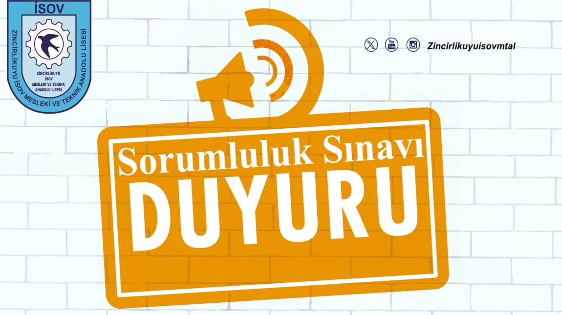 Sorumluluk Sınav Takvimi Yayınladı. 